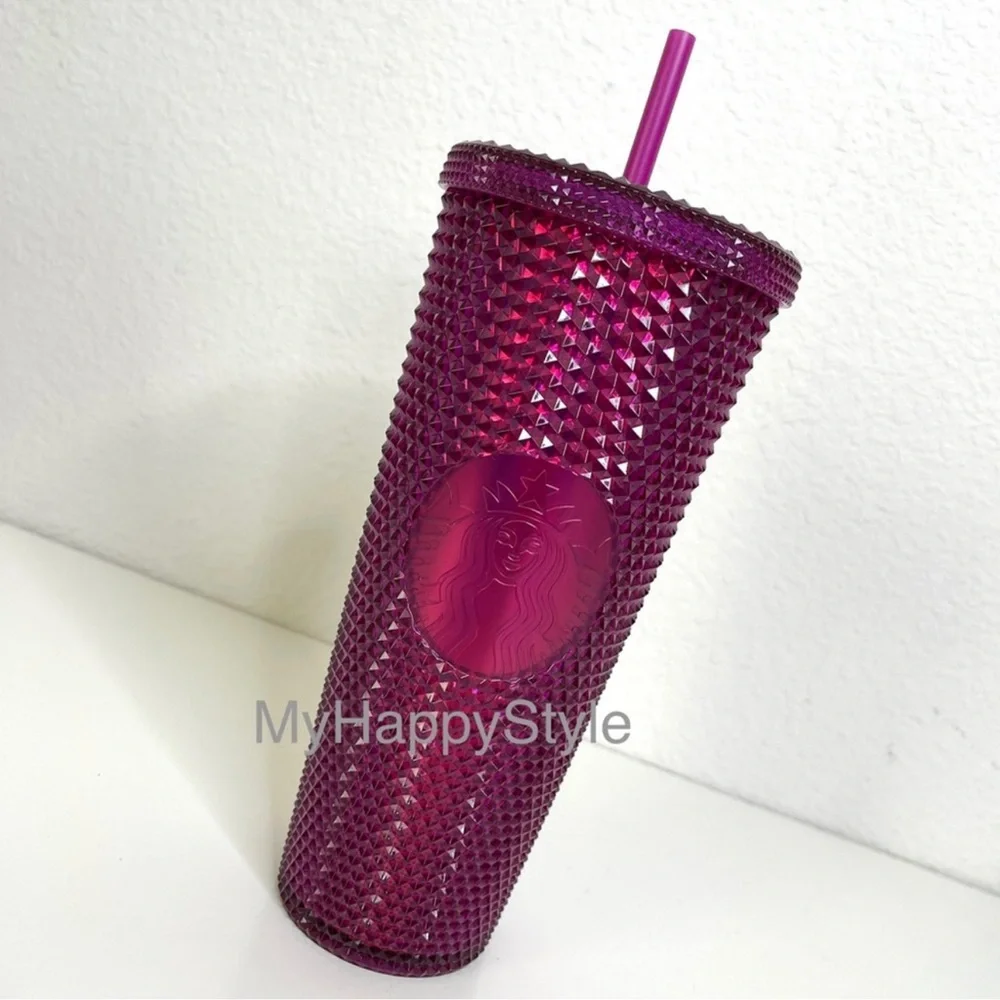 STARBUCKS Sangria Berry NEW Bling Studded Tumbler Venti Cold Cup NEW